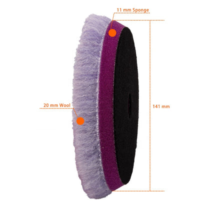 PO-020 Premium 5" or 3"  HEAVY CUT Buffing Wool Pad