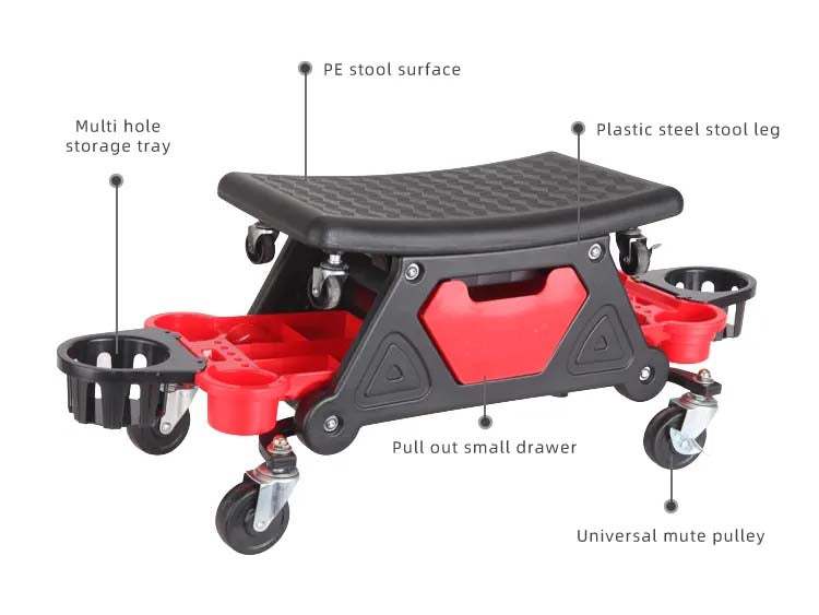 DT-007 Mobile Rolling Utility Creeper Seat or Detailing Chair