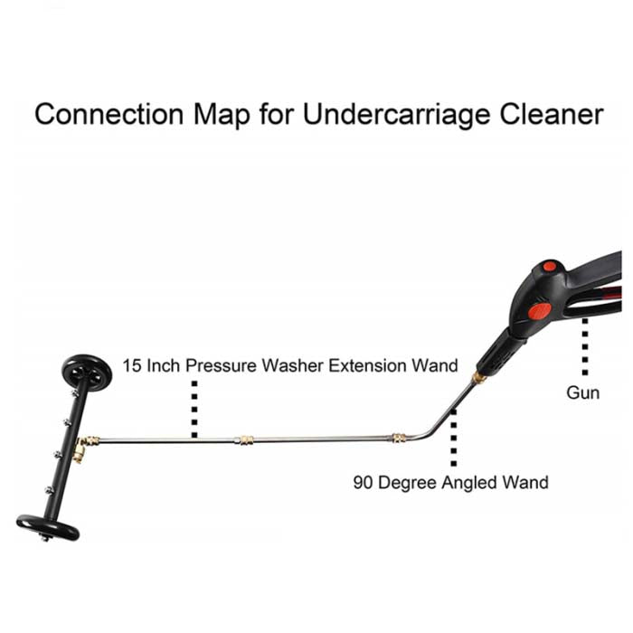 PA-002 High Pressure 2 in 1 Undercarriage Cleaner and Water Broom for Underwash