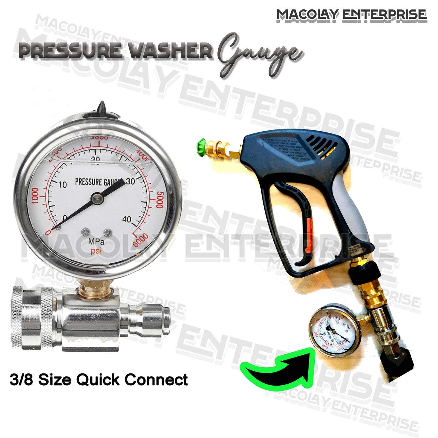 DT-019 Pressure Washer Gauge