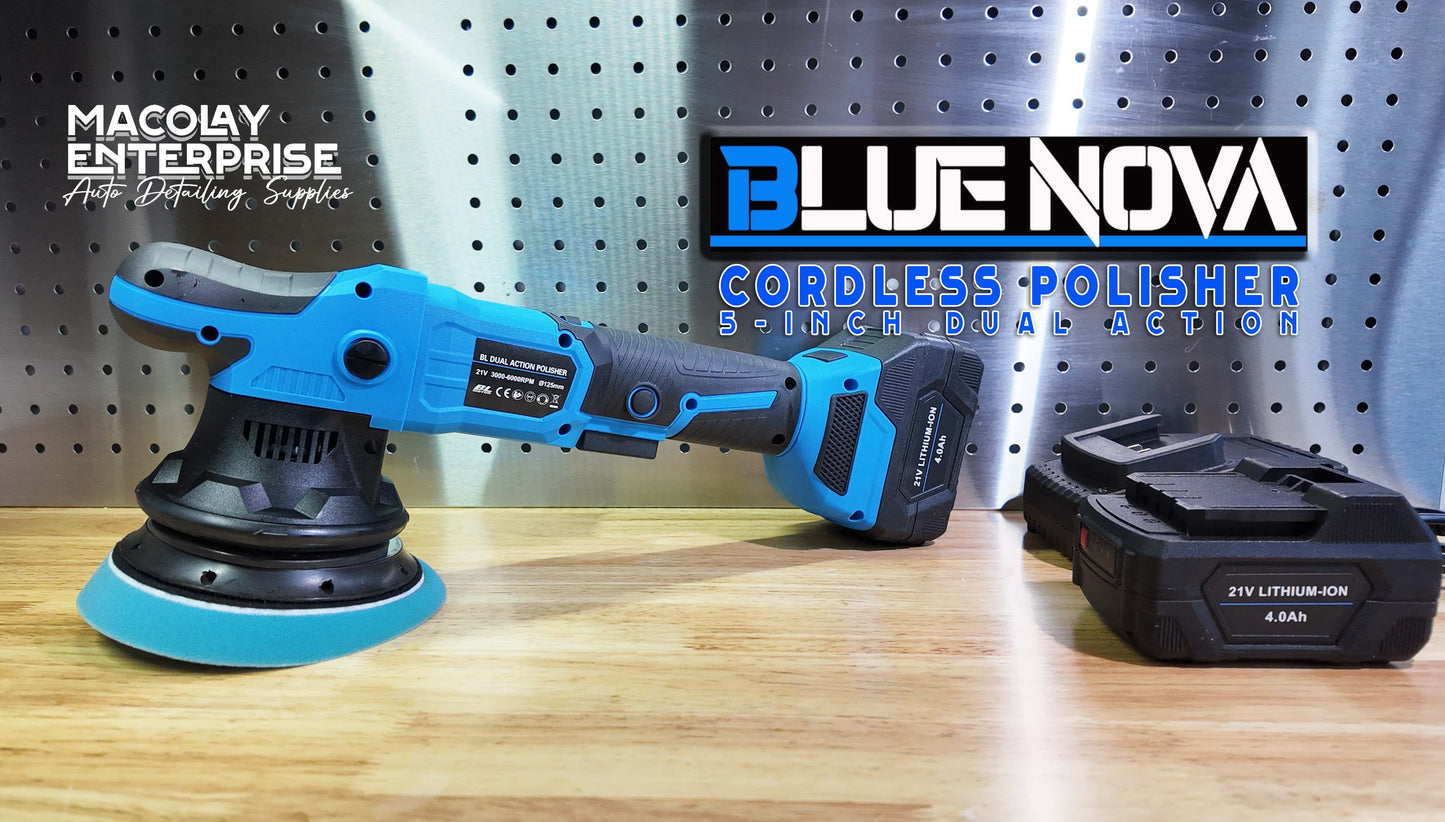 MP-15 Blue Nova Cordless 5-inch Dual Action Polisher Machine