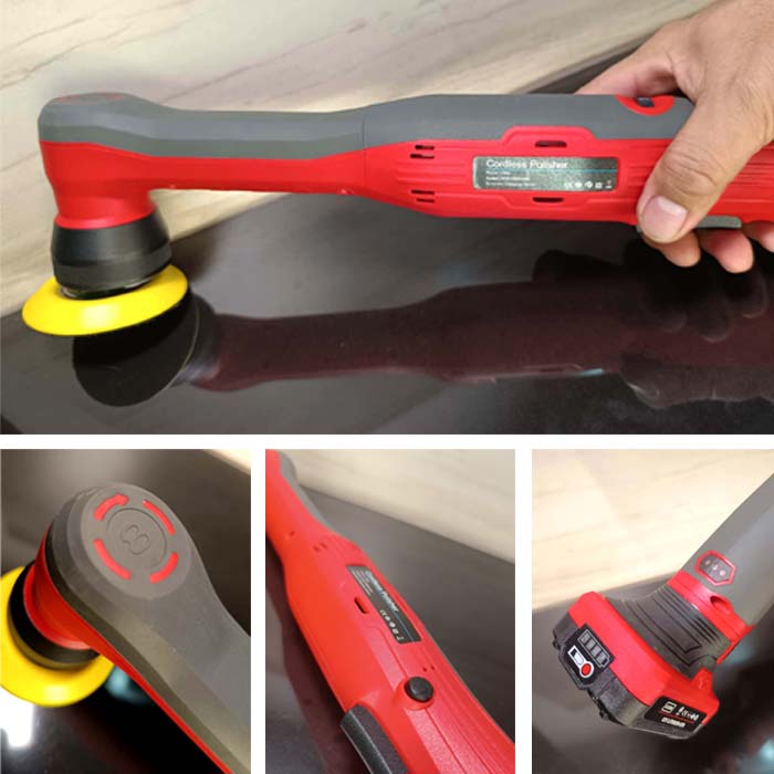 MP-10 3-Inch Cordless Polisher Machine Dual Action & Rotary Mode