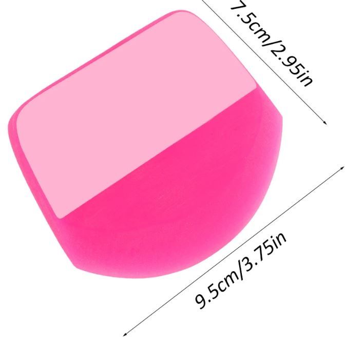 WR-90 Pink Rounded Corner PPF Squeegee Rounded corner for Car Door Cup