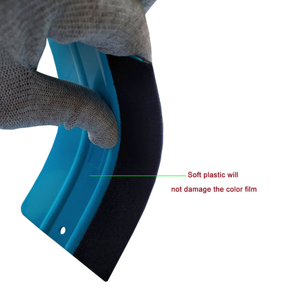 WR-29  Blue Soft Squeegee with hole and Felt for Car PPF