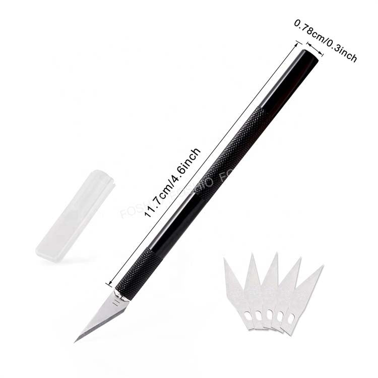 WR-018  Black X-acto Knife, Cutter Engraving Hobby Knife for car PPF