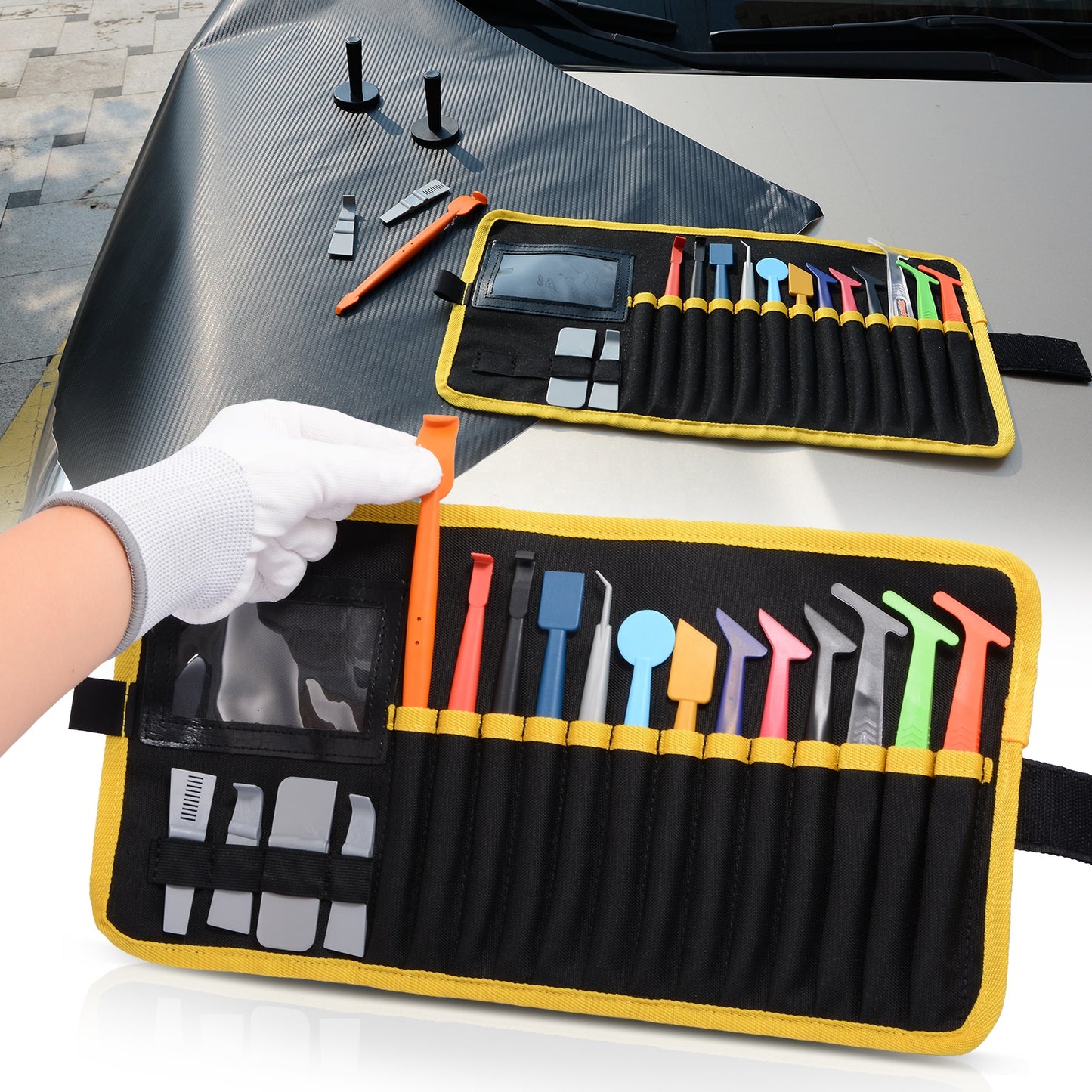 WR-53 18 in 1 Pro Wrap sticks set with bag for Car PPF