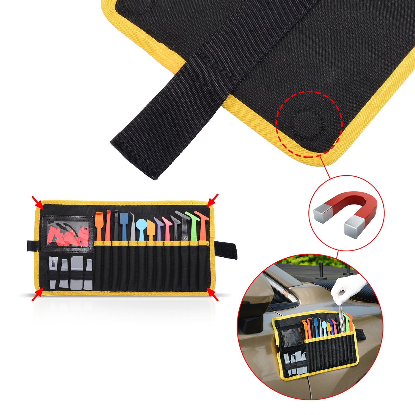 WR-53 18 in 1 Pro Wrap sticks set with bag for Car PPF