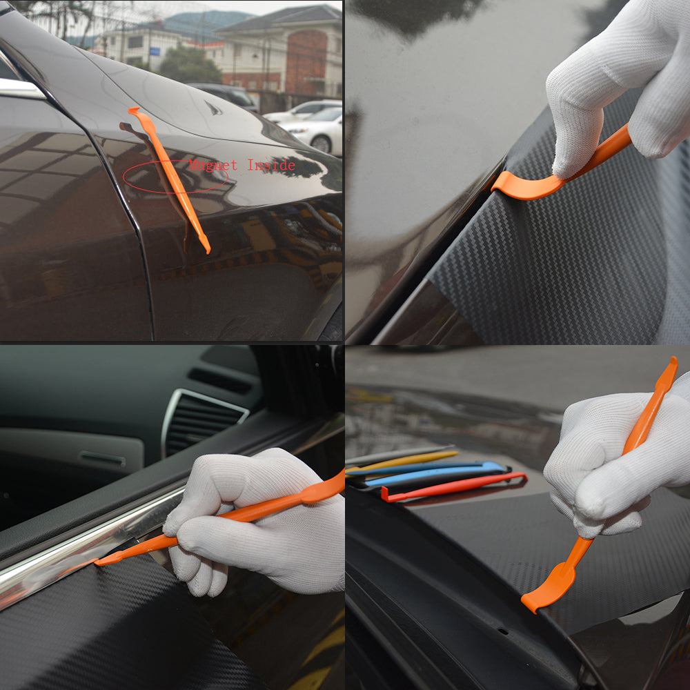 WR-008 PRO Micro Squeegee with Magnet Gasket Flat Slot TUCK Tool Stick for Car PPF