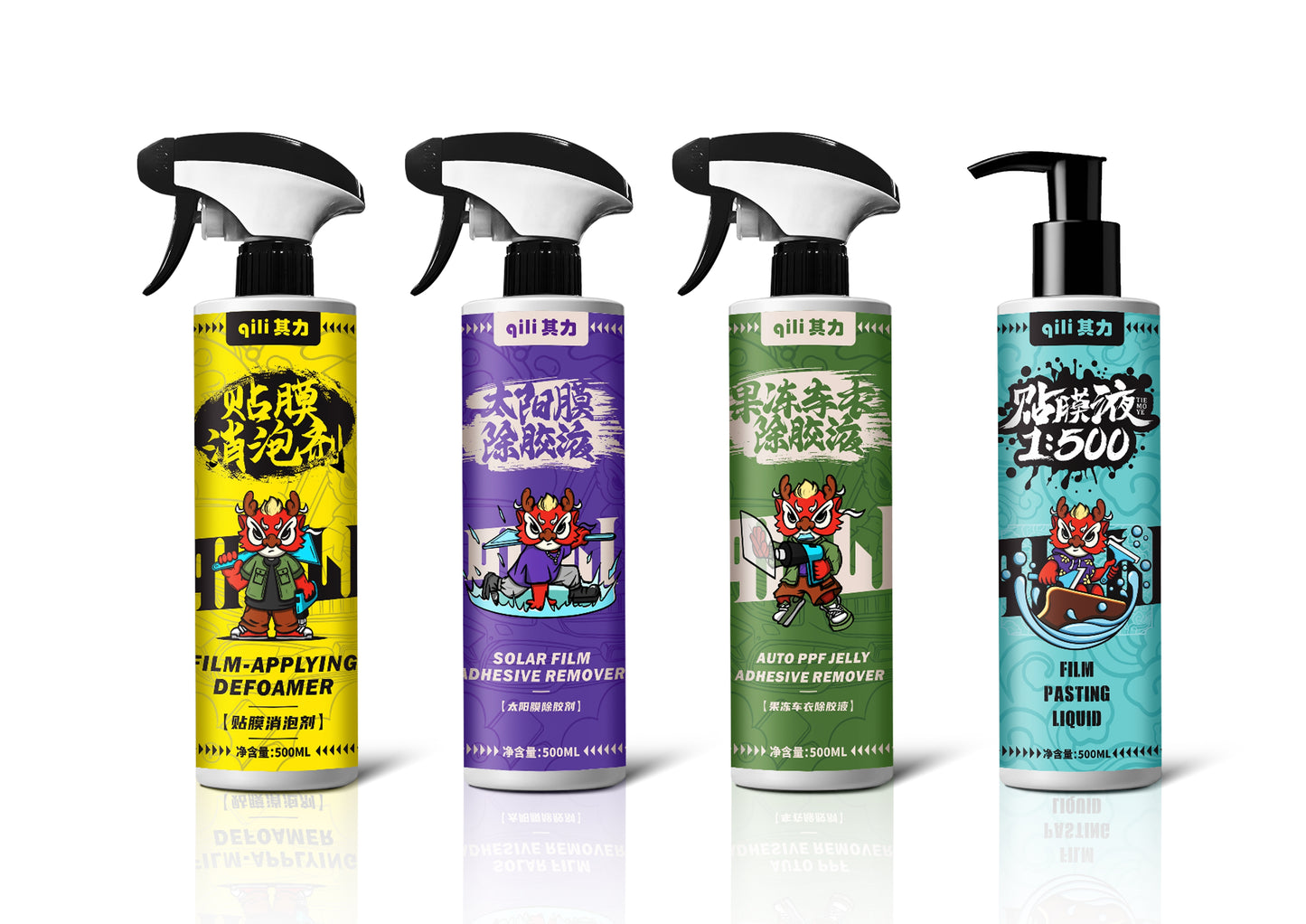 WR-108 QILI PPF, VInyl and Tint Solutions Adhesive Remover, Tint Slip Solution, PPF Slip Solution , Wrapping Aid