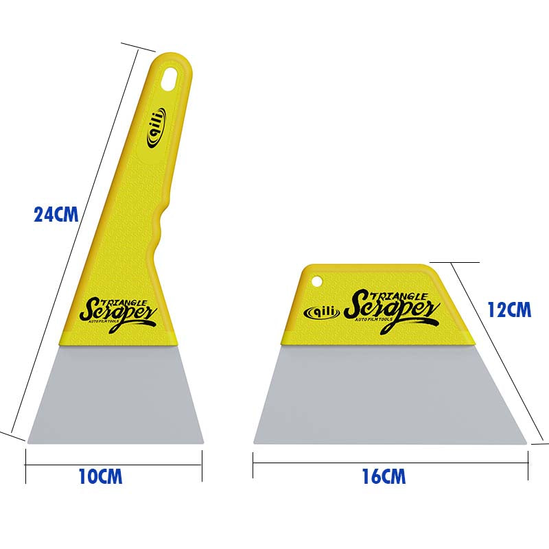 WR-109 Qili Triangle Steel Scraper for Car Tint