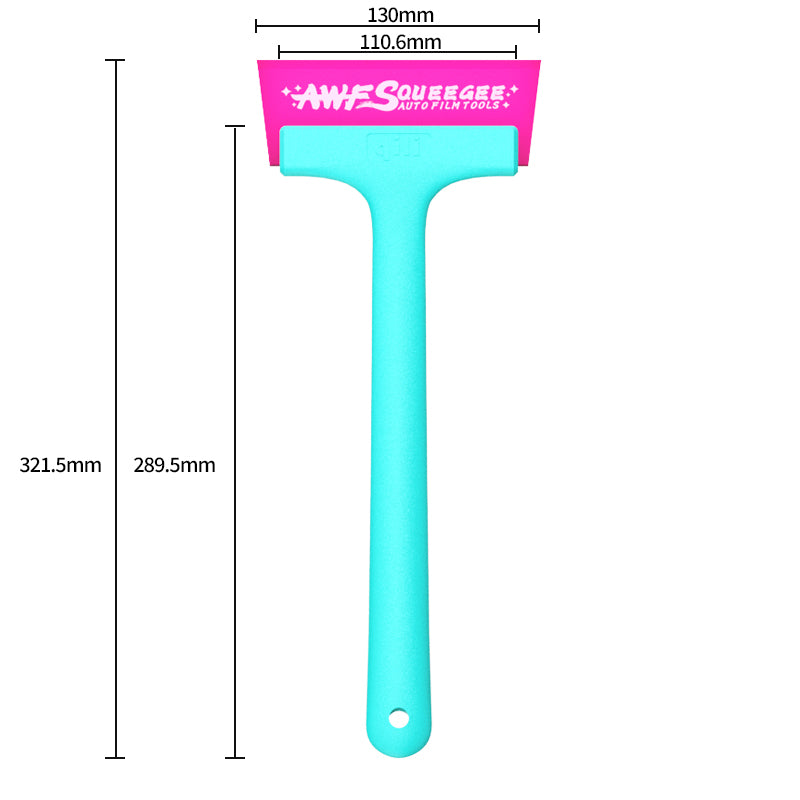 WR-113 Qili Long Handle Pink Scraper For Car Tint