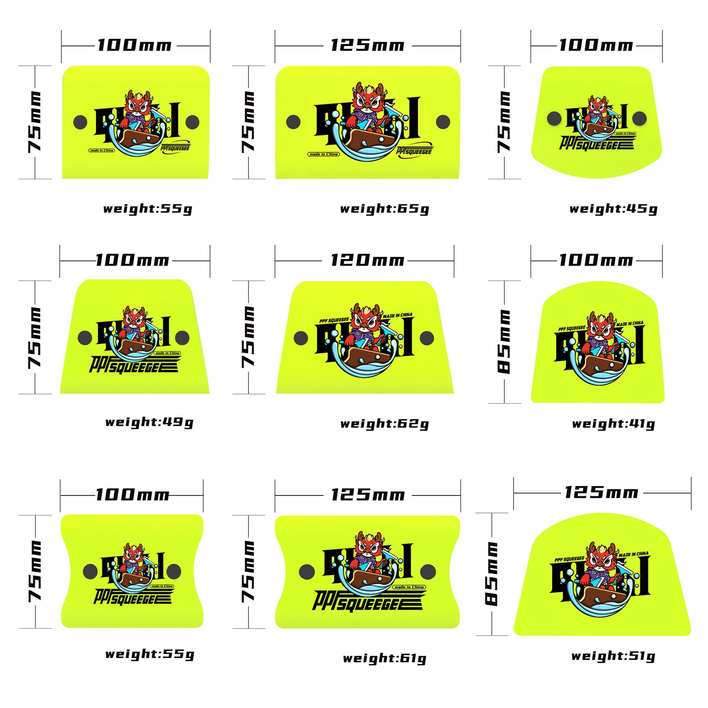 WR-114 Qili Yellow Squeegee for PPF