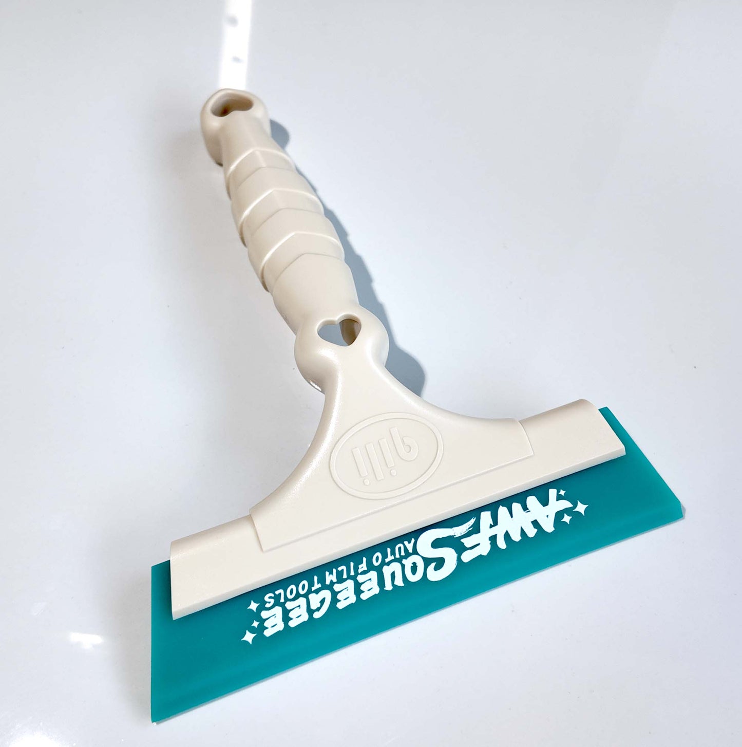 WR-115 Qili Green/White Long Handle Scraper Squeegee for Car Tint