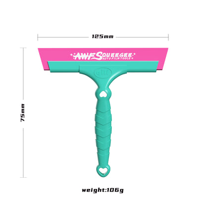 WR-115 Qili Green/White Long Handle Scraper Squeegee for Car Tint