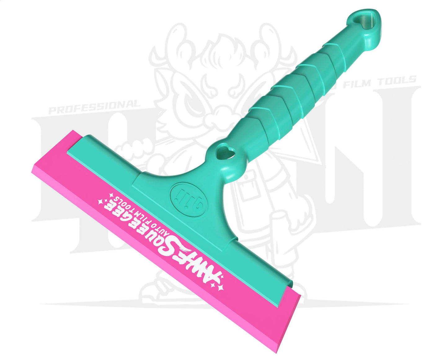 WR-115 Qili Green/White Long Handle Scraper Squeegee for Car Tint