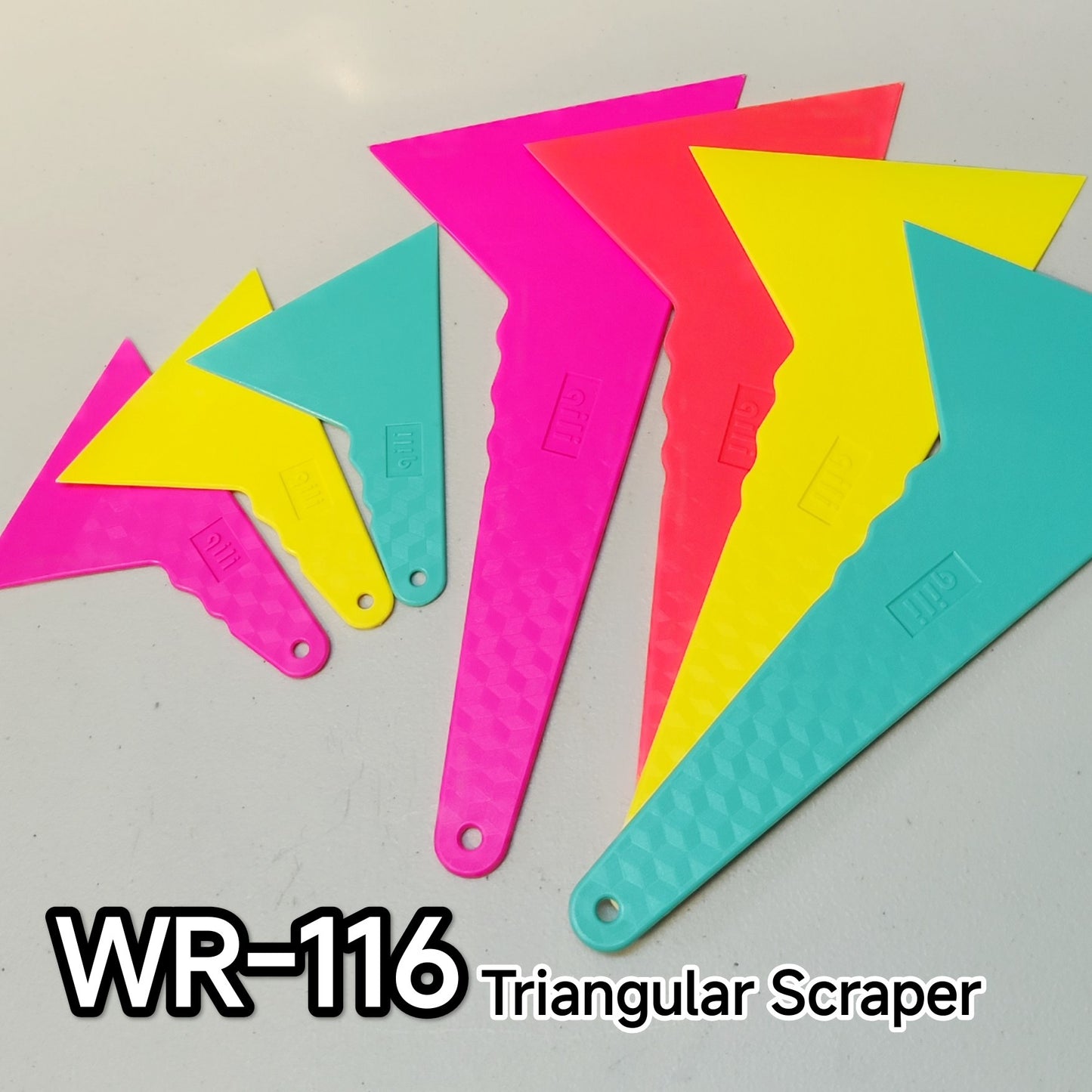WR-116 Qili Triangular Scraper Straight Handle for Car Tint