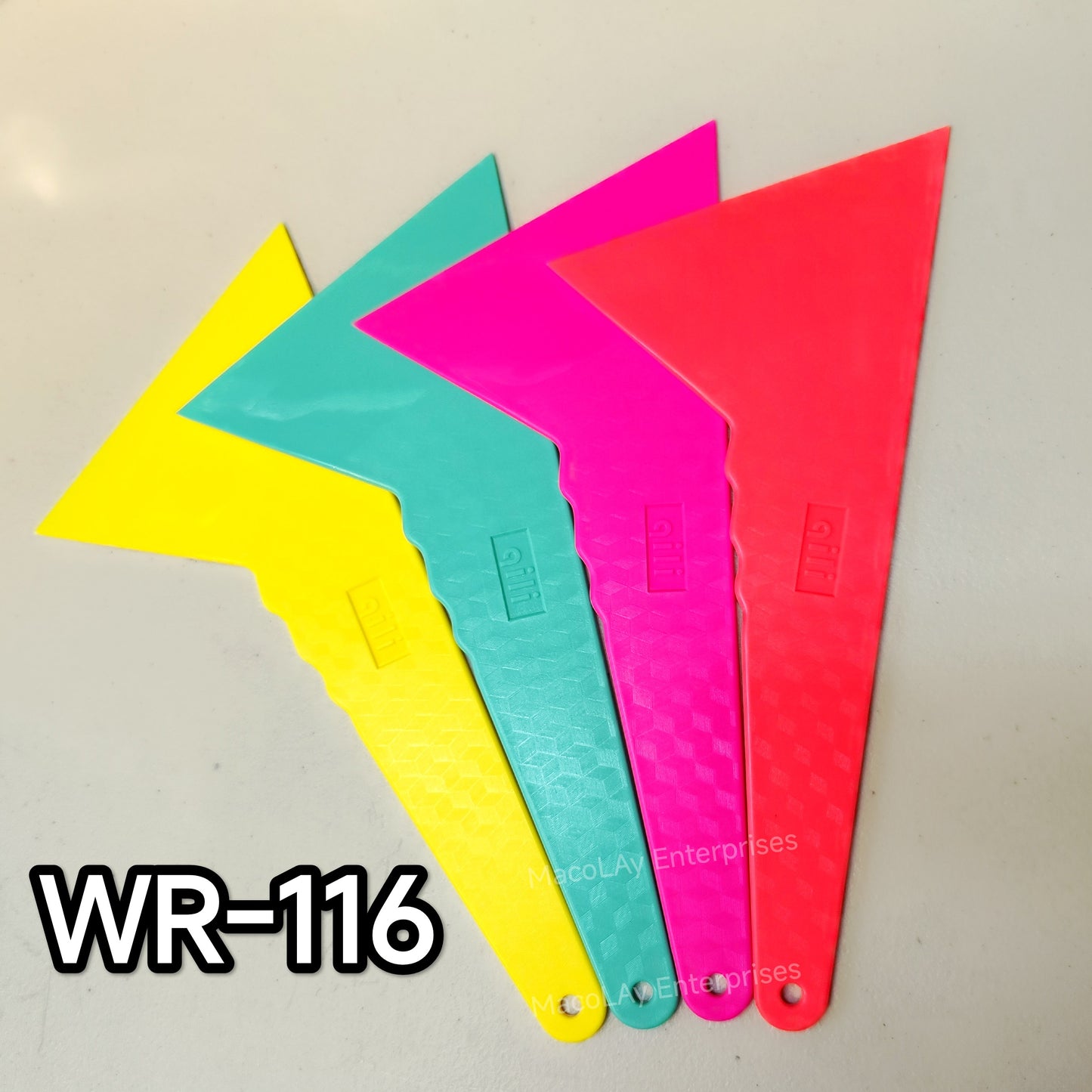 WR-116 Qili Triangular Scraper Straight Handle for Car Tint