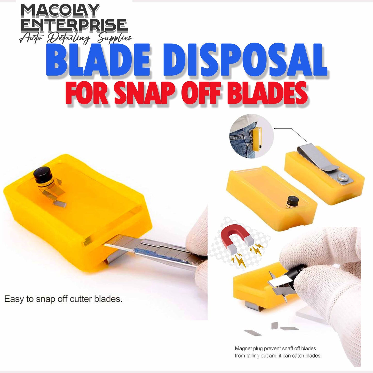 WR-95 Blade Cut off Disposal Container for Car PPF