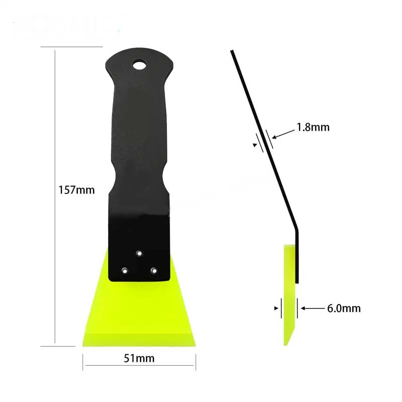 WR-85 Mini Squeegee Car PPF Rubber Squeegee with Metal Handle