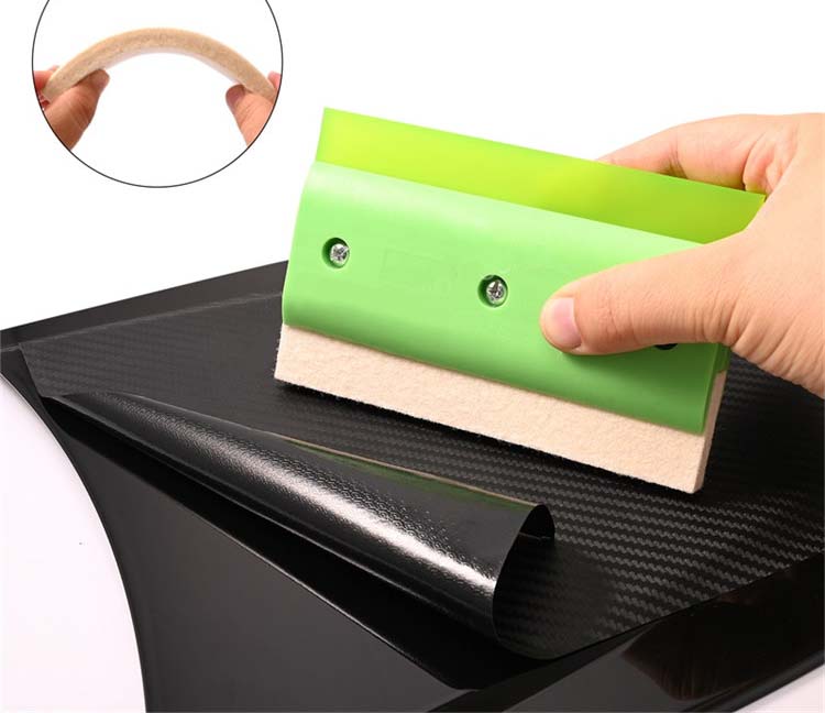 WR-58 2 in 1 Rubber and Wool Squeegee for Car PPF