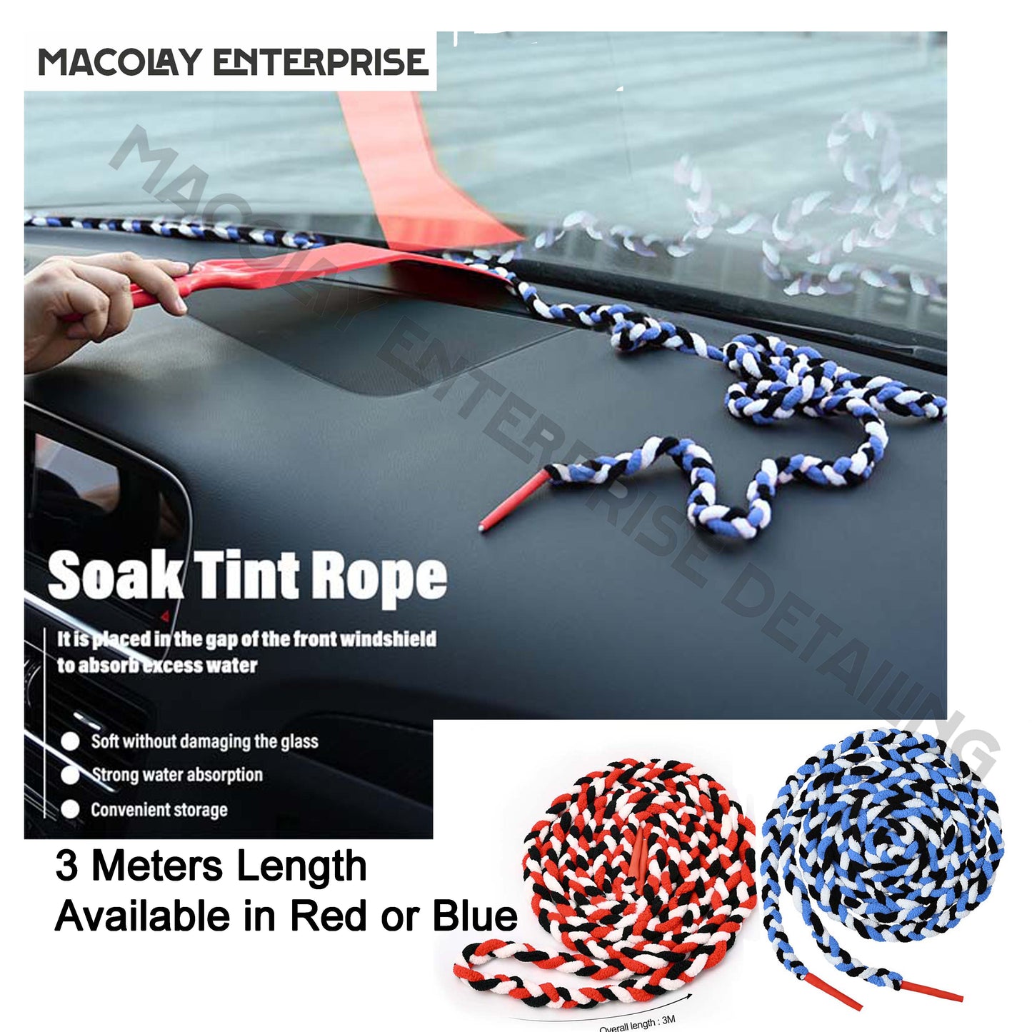 WR-63 Braided Soak Tint Rope for Car Tint