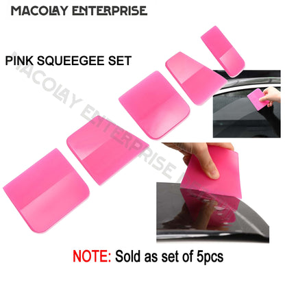 WR-44 5-pc PINK Rubber Squeegee set for Car PPF