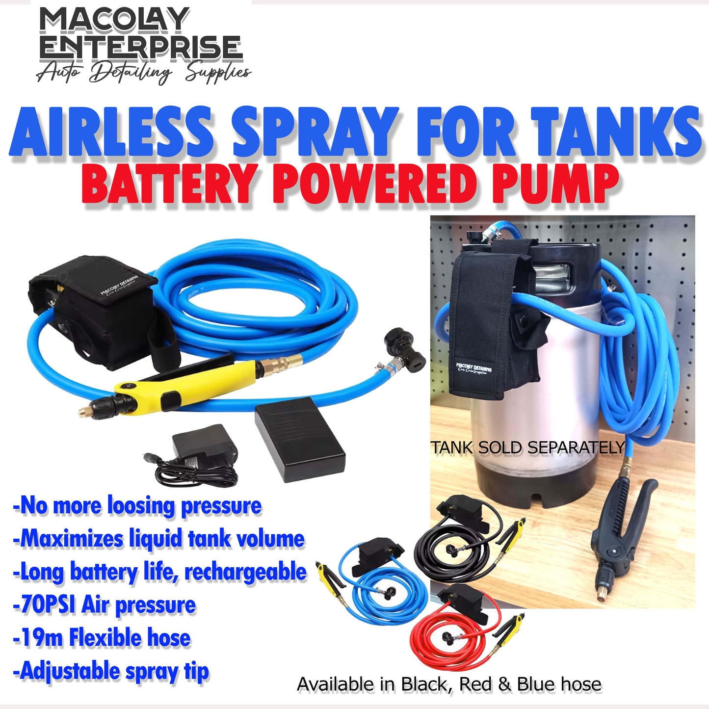 WR-105 Airless Spray for Tank Upgrade for PPF Wrapping Tinting application