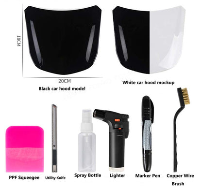 WR-106 PPF Test Display Set Scratch Heat Self-Heal Stone-chip Vandal Test