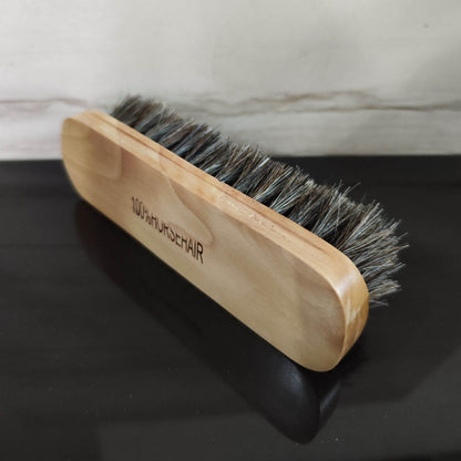 IN-01 Wooden Handle Horse Hair Bristles Car Upholstery Brush