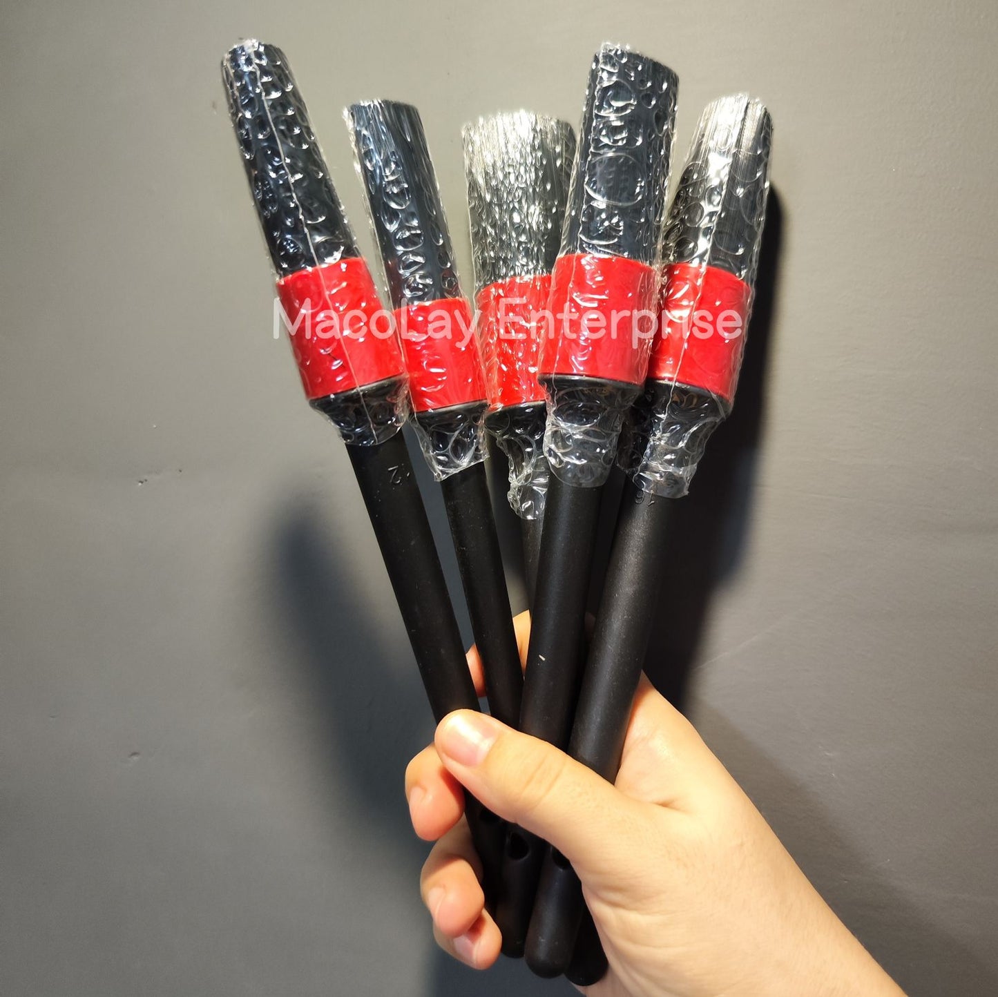 IN-15 Black Bristle 5-pc Detailing Brush Set