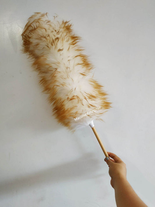 IN-51 Extra Long Natural Sheep Wool Duster