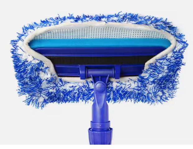 IN-56 Long Handle Telescopic Microfiber Wash Mitt Brush