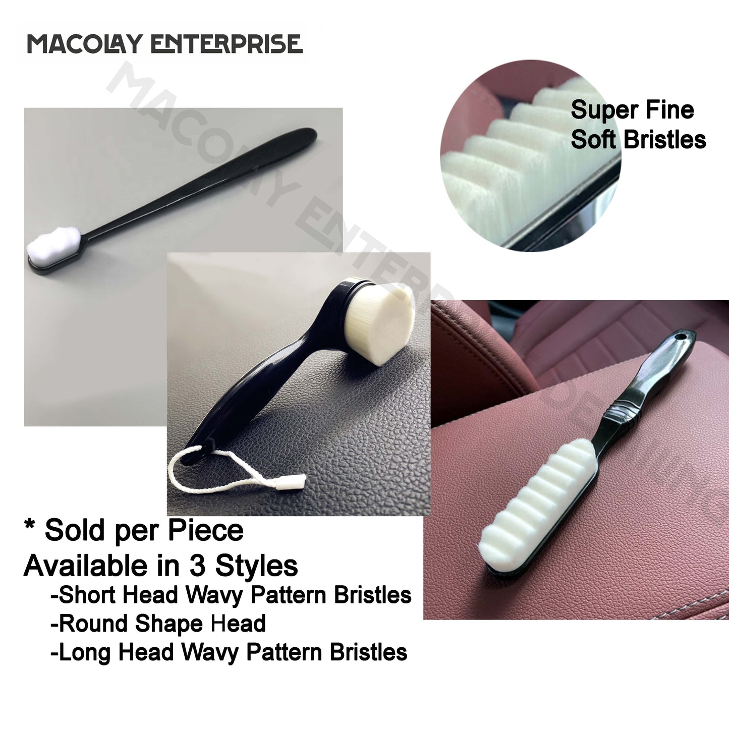 IN-37 Super Fine & Soft Bristle Piano Finish Car Interior Brush