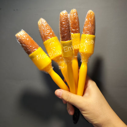IN-53 Fine Tip Brown Bristle 5pcs Car Interior Detailing Brush Set