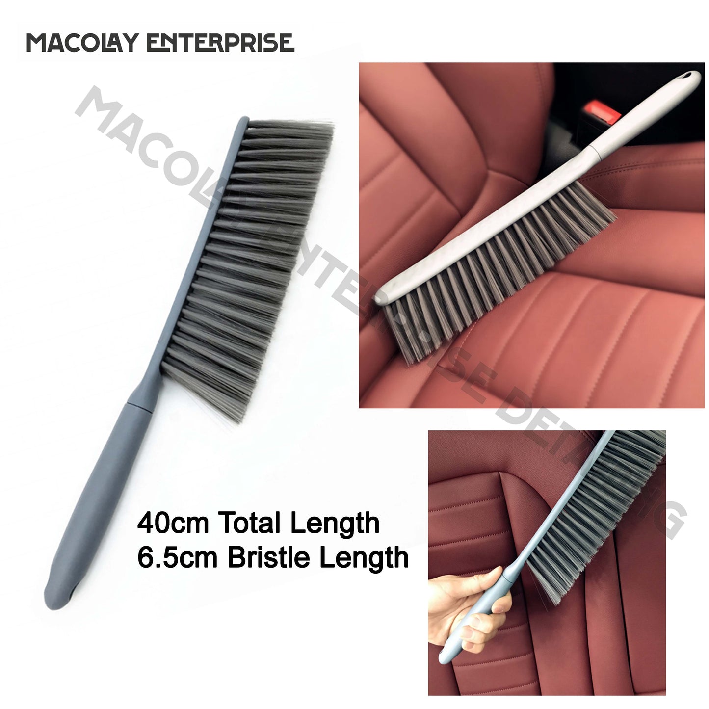 IN-35 Long Bristle Brush Car Interior Sweeper