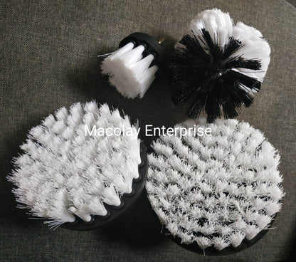 IN-27 Medium Soft Bristles Drill Brush Set Car Upholstery Brush