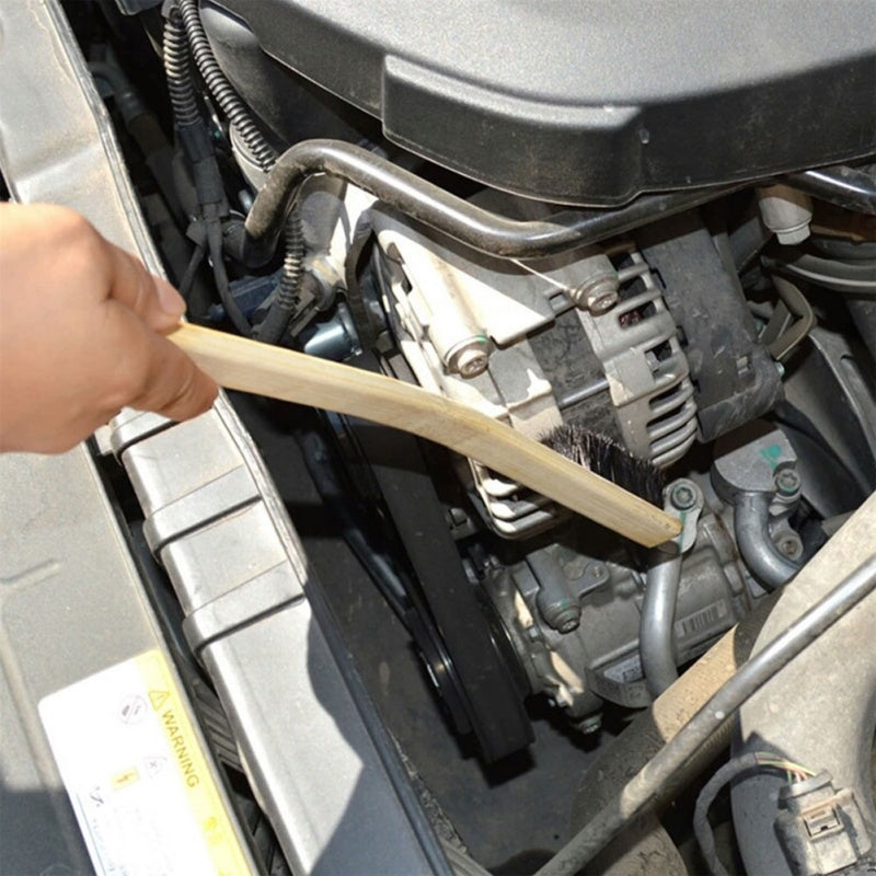 WH-19 Curved Long Wooden Handle Engine Brush