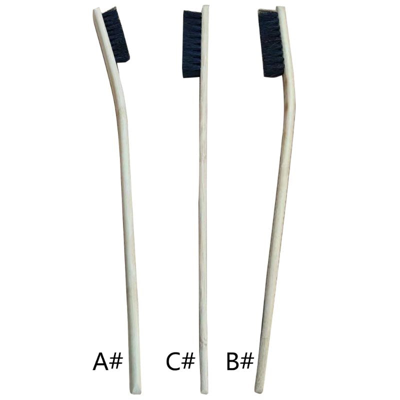 WH-19 Curved Long Wooden Handle Engine Brush