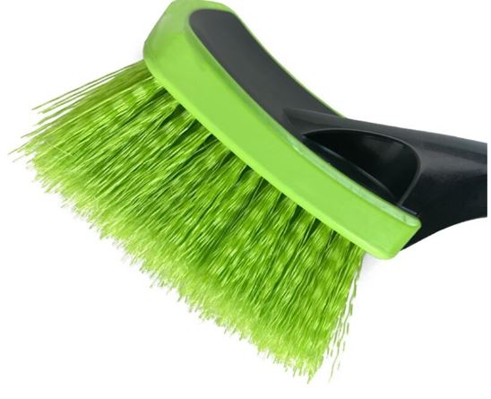 WH-35 Green Bristles Rubber Handle Tire Brush
