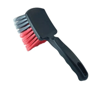 WH-36 Red-gray Flagged Bristle Rubber Handle Tire brush