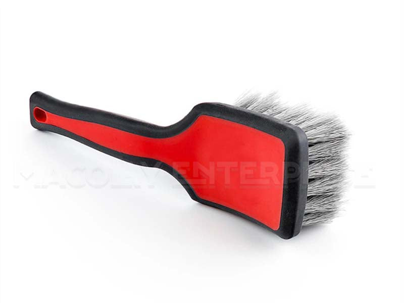 WH-33 Medium Hard Bristles Red Ergonomic Handle Wheel Brush