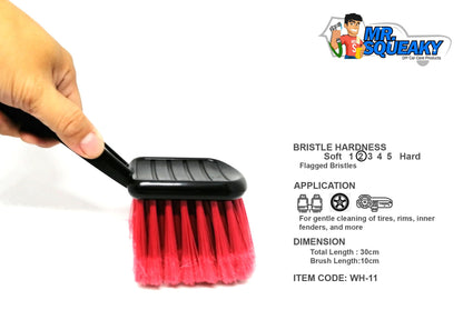 WH-11 Red Flagged Bristles Tire Brush