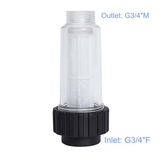 F08 Pressure Washer Filter 12cm x 5cm G3/4 inlet Fittings