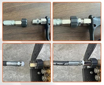 F36 M22-14 Female to 3/8 NPT Female Belt Type Pressure Washer Adapter Thread Fittings