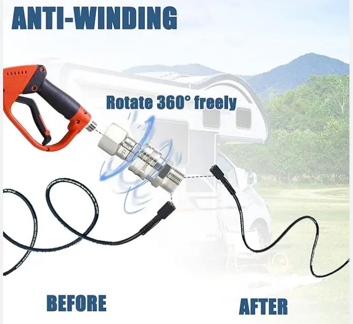 F38 Quick Connect Swivel Set 3/8 to M22-14 for  Pressure Washer Adapter Fittings