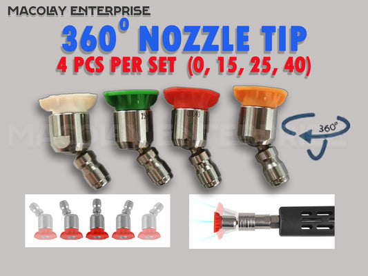 F13A 360 Degrees High Pressure Washer Spray Nozzle Tips Set Fittings