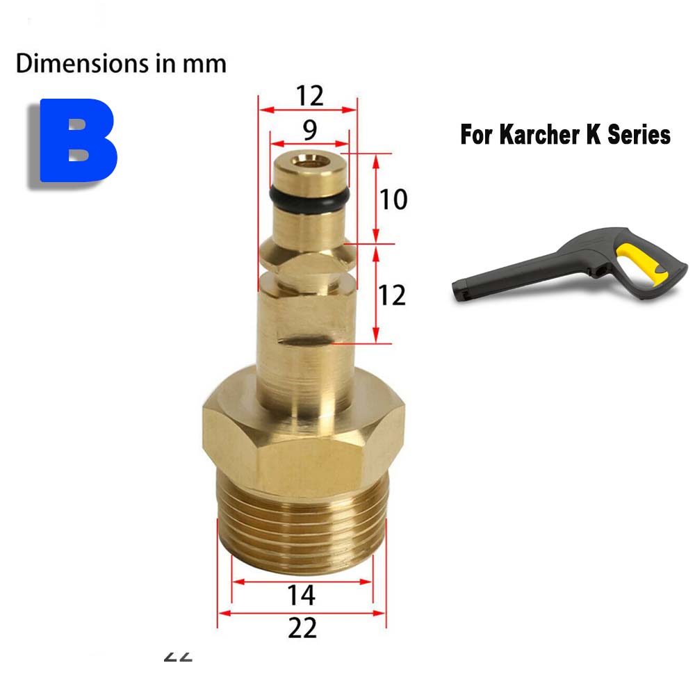 F24 Pressure Washer Fittings Adapter for Gun and Machine