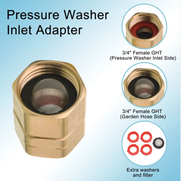 F32 Garden Hose Swivel Connector 3/4 Fittings Set
