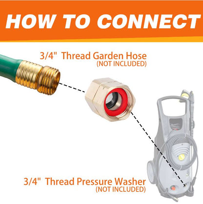 F32 Garden Hose Swivel Connector 3/4 Fittings Set