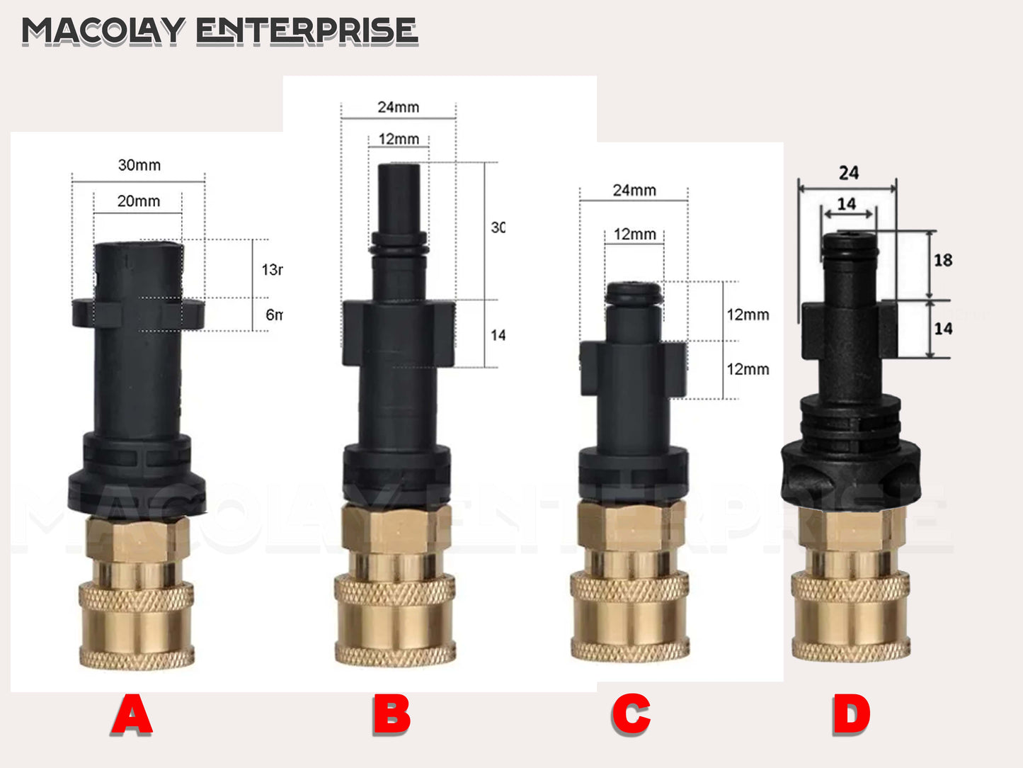 F23 Foam Cannon Fittings Adapter